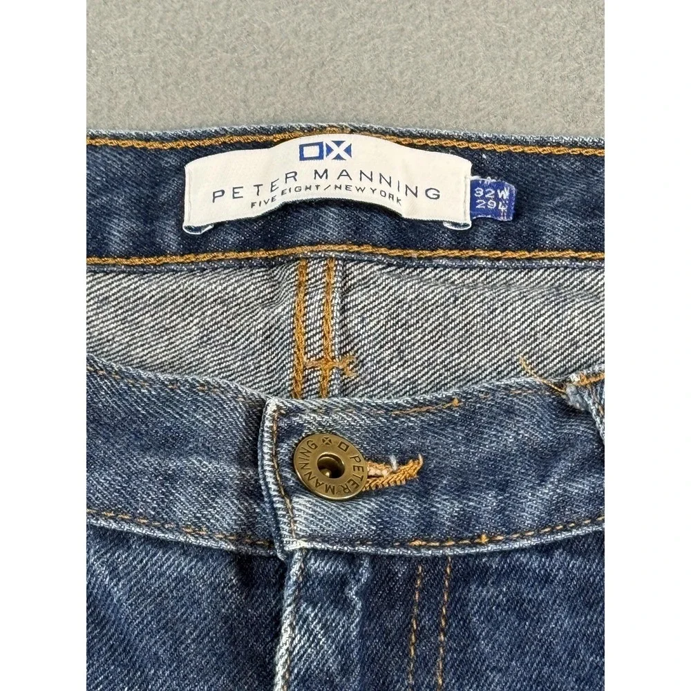 Peter Manning Jeans Mens 32x29 Medium Wash Blue‎ Regular Straight Denim Casual